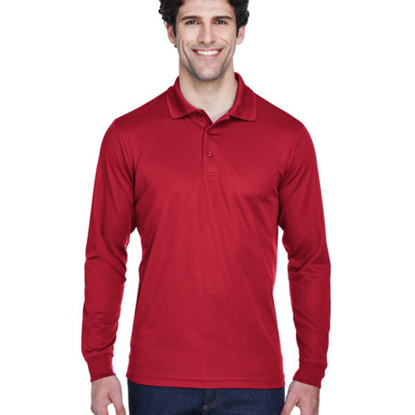 Men's Pinnacle Performance Long-Sleeve Piqué Polo Thumbnail