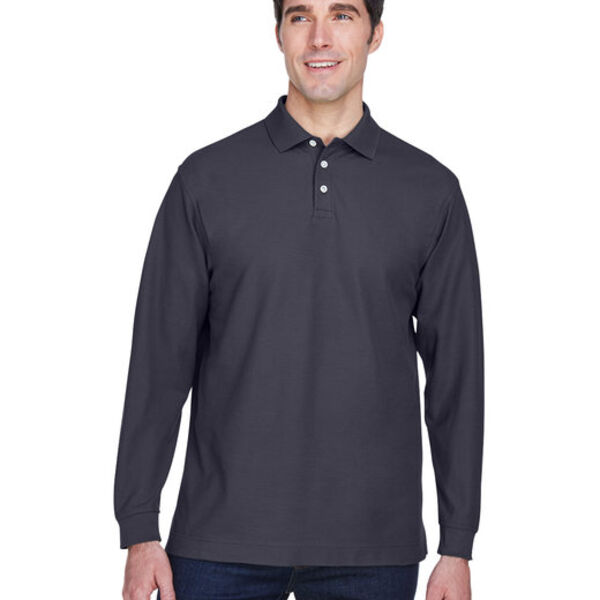 Men's Pima Piqué Long-Sleeve Polo Thumbnail