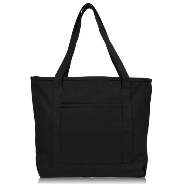 Dalix 20" Solid Color Soft Canvas Tote Bag Thumbnail